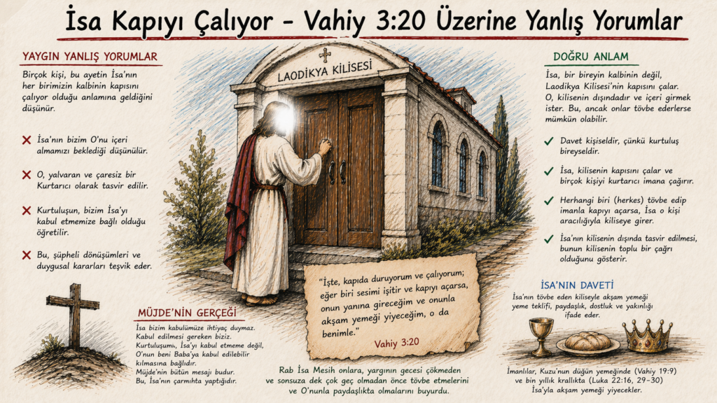 İsa Kapıyı Çalıyor – Vahiy 3:20 Üzerine Yanlış Yorumlar