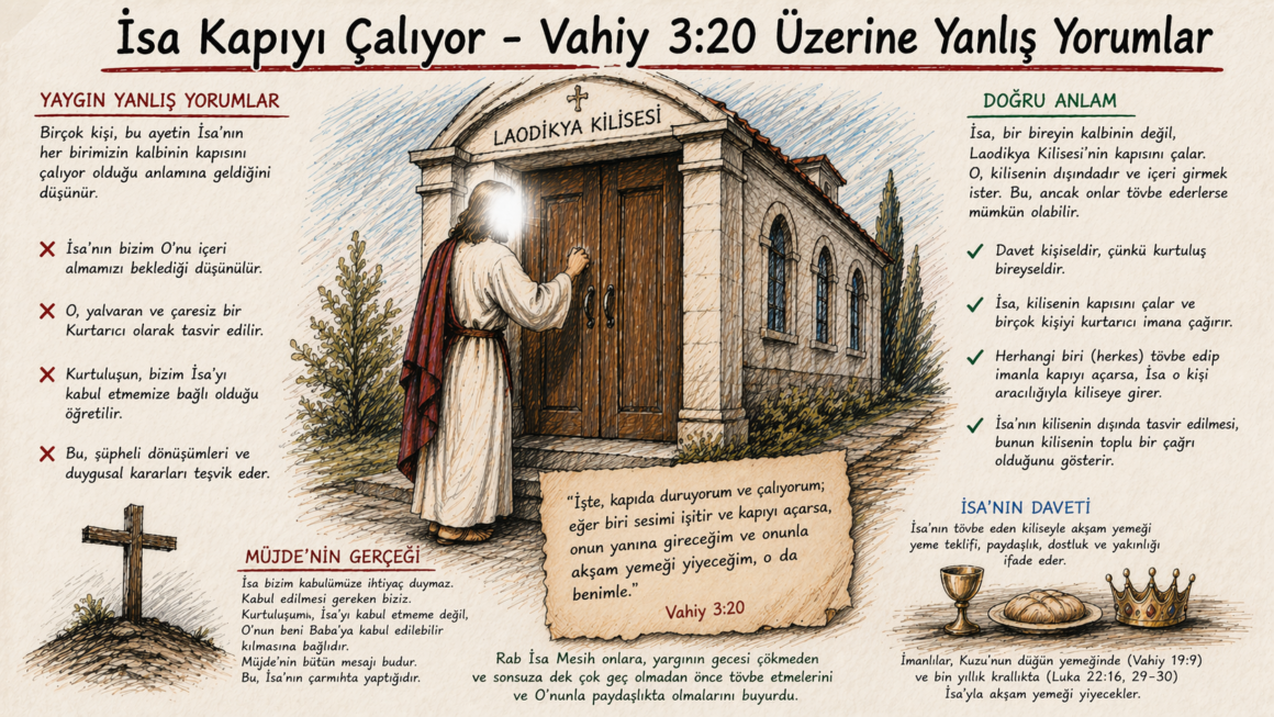 İsa Kapıyı Çalıyor – Vahiy 3:20 Üzerine Yanlış Yorumlar