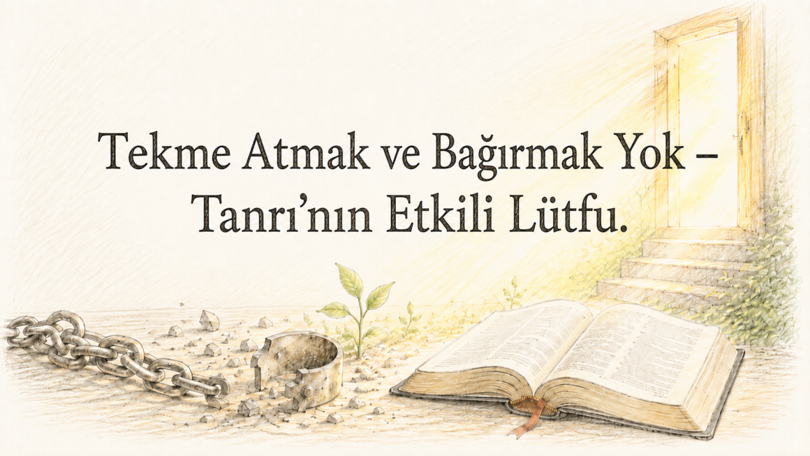 Tekme Atmak ve Bağırmak Yok – Tanrı’nın Etkili Lütfu.